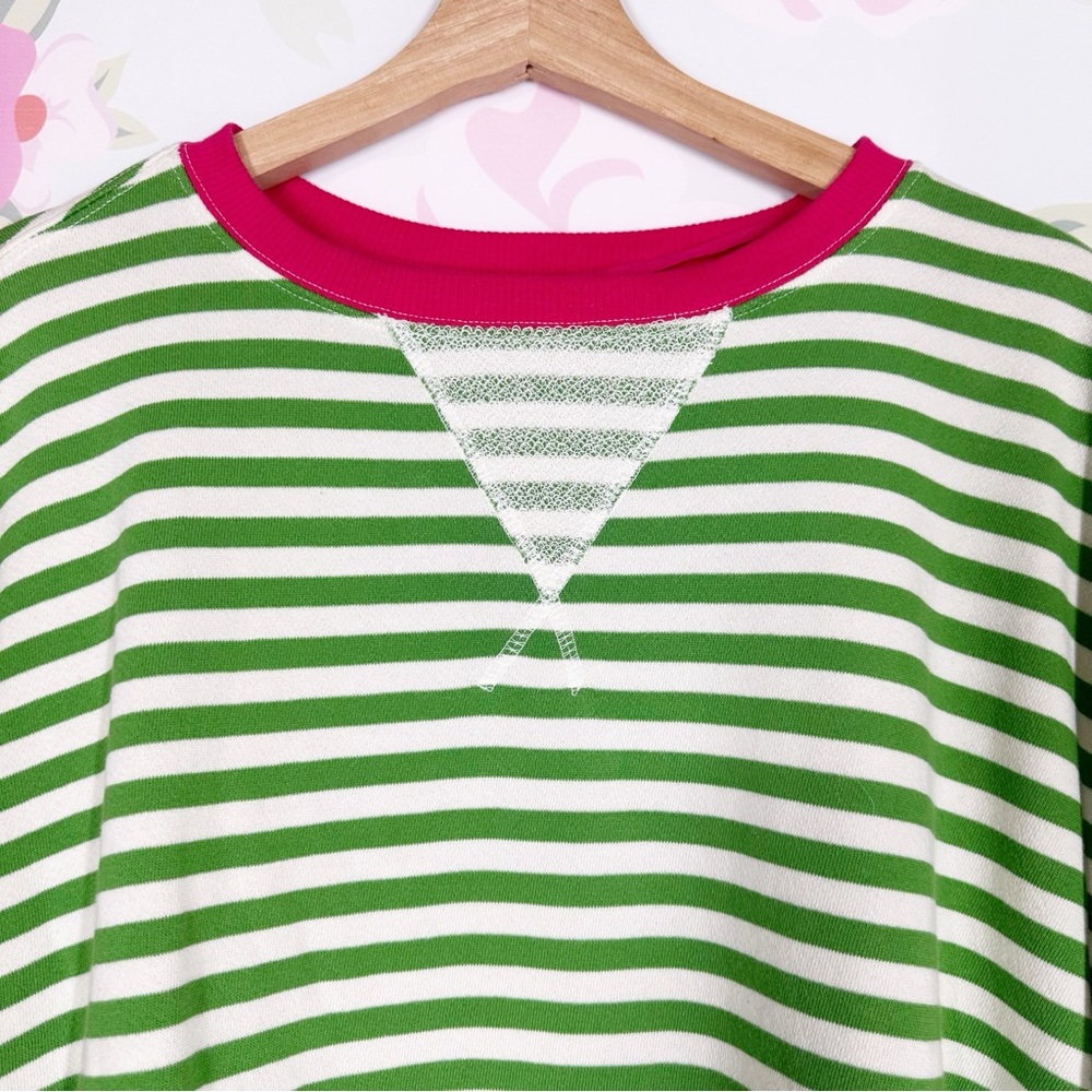 NEW Free People We The Free Classic Striped Oversized Crewneck Sweatshirt M - Picture 8 of 13